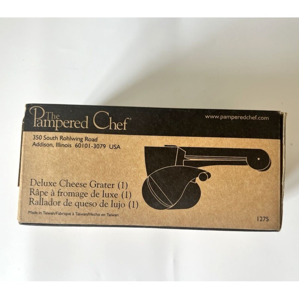 Pampered Chef Deluxe Cheese Grater #1275 New Open Box Discontinued Never Used